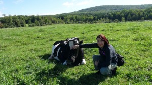 Sue at Farm Sanctuary