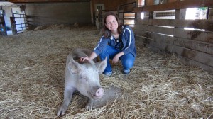 Kim at Farm Sanctuary