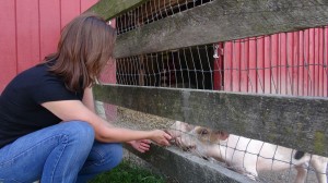 Kim at Farm Sanctuary