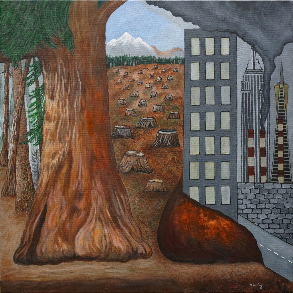 Treelines and Skylines Painting by Sue Cag